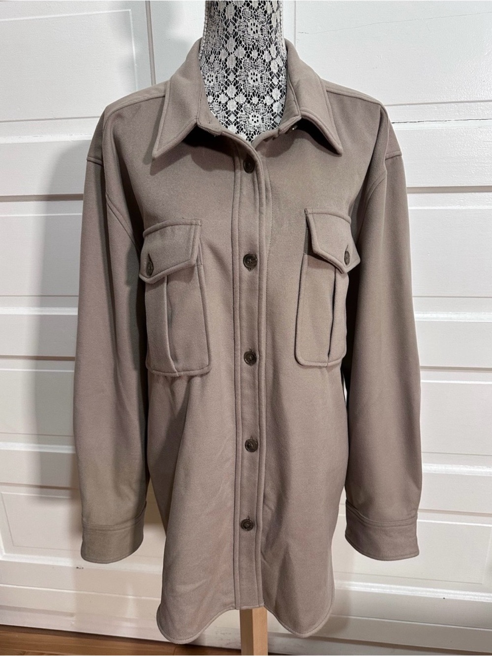 NEW - BABATON Aritzia Region Jacket Shacket Size XL Nomad Taupe $198